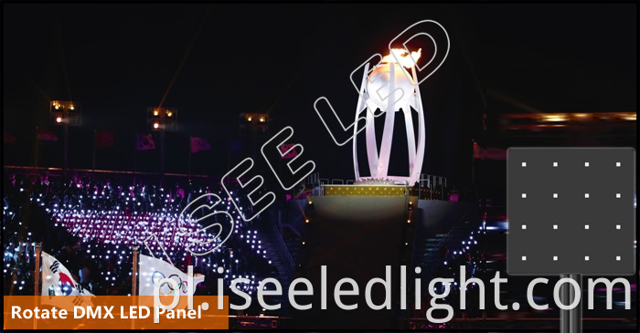 Rotate dmx led panel stadiuminstallation